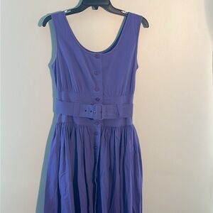 Impromptu cotton button down sleeveless dress